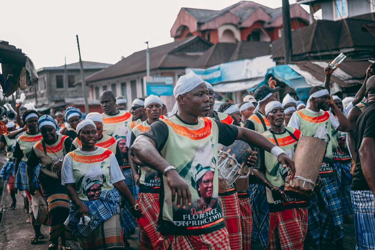 late Queen Florence T.J.T Princewill, wife of the late Amanyanabo of Kalabari Kingdom in Rivers  burial