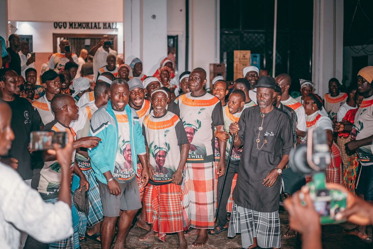 late Queen Florence T.J.T Princewill, wife of the late Amanyanabo of Kalabari Kingdom in Rivers  burial